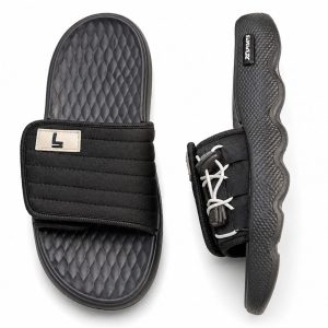 XSPORTS Men’s Slide Slipper – Black White