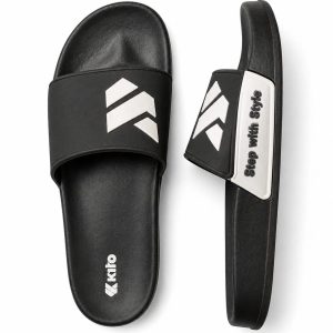 Kito Men’s Slide Slipper – Black White