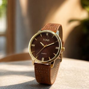 TOMI Quartz Full Black & Brown Gold