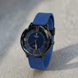 Crystal Time Blue & Tan Brown Magnetic Lock